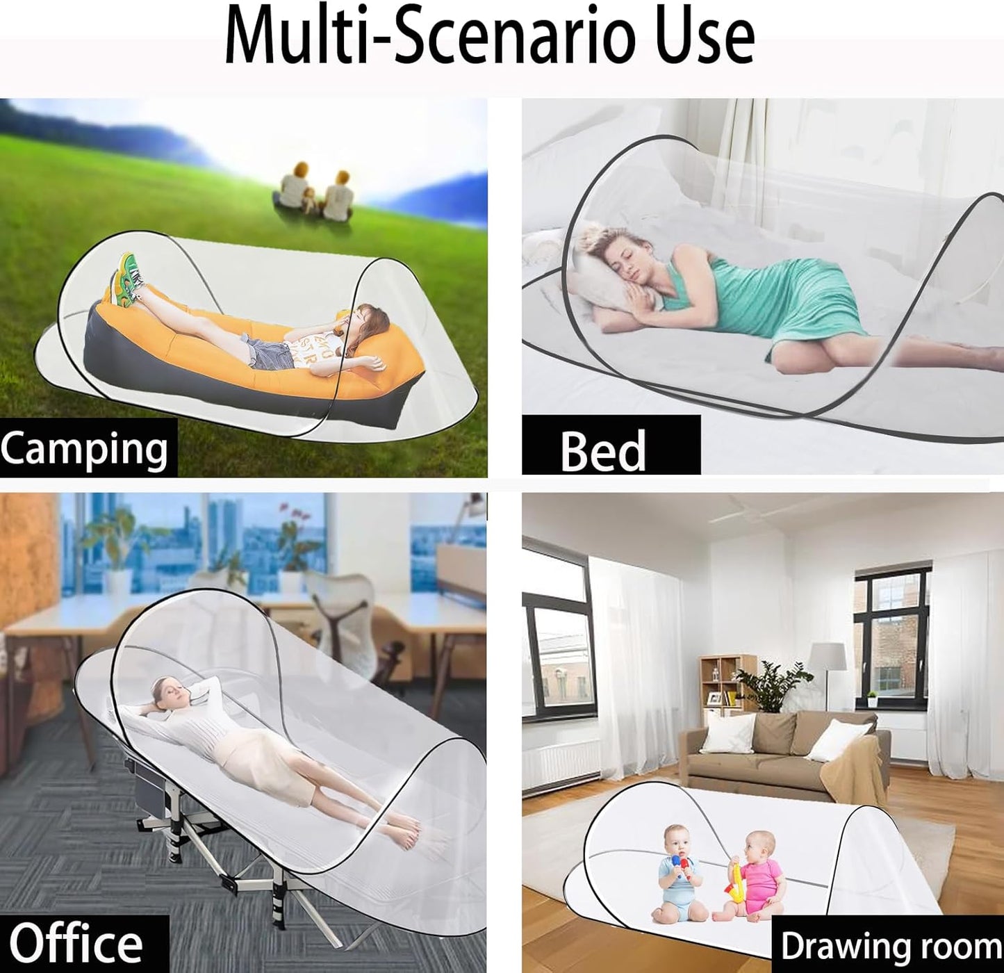 Large pop-up mosquito net, portable foldable mosquito net