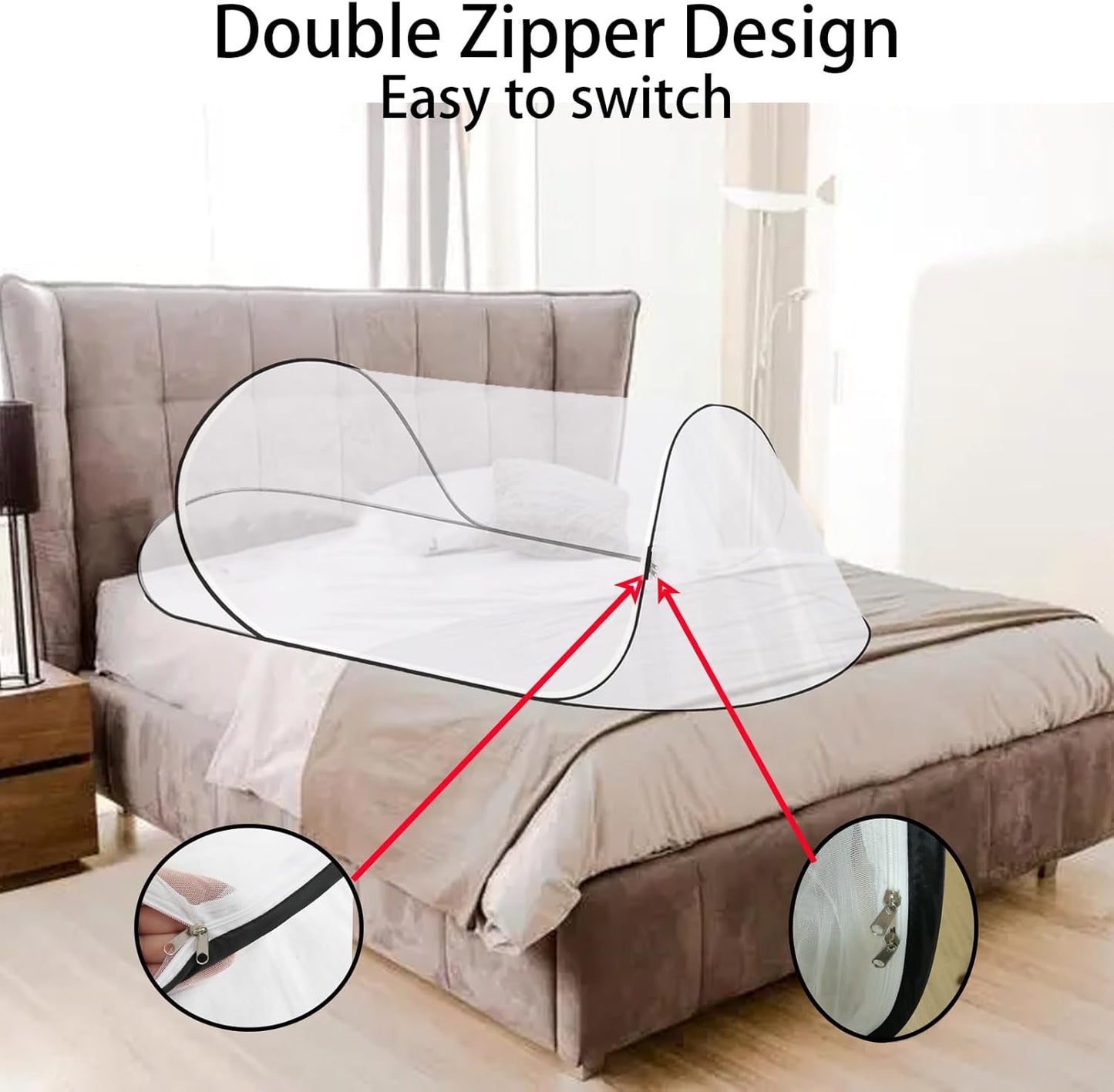 Large pop-up mosquito net, portable foldable mosquito net