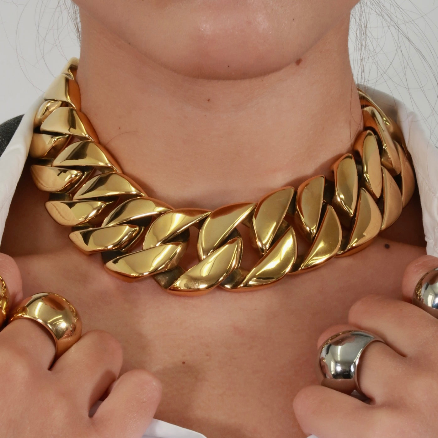 【BAD B】Widened Cool Cuban Chain Necklace