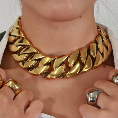 【BAD B】Widened Cool Cuban Chain Necklace（new）