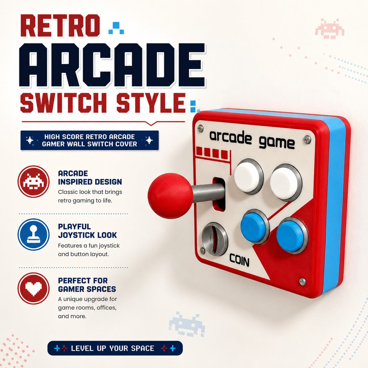 High Score Retro Arcade Gamer Wall Switch Cover